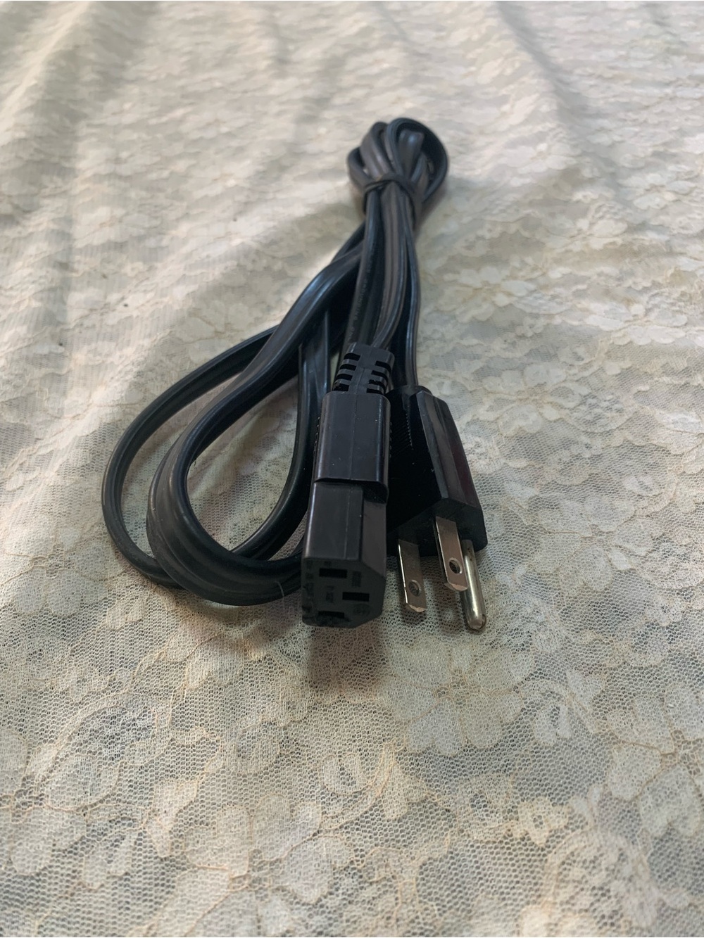 3-Prong Trapezoid Computer Power Cord Universal PC Standard Wire Cable